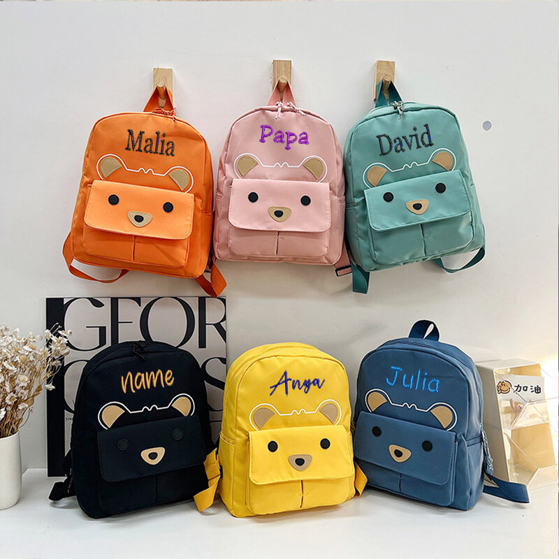 Customized Large Capacity Multifunctional New Solid Color Cartoon Children's Bag, Male And Female Children's Gift Bag With name