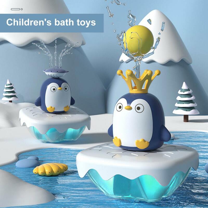 수영장 장난감 인터랙티브 아기 목욕 장난감, 귀여운 펭귄 물 스프레이, 욕조 또는 수영장용, 이상적인 베이비 샤워 선물