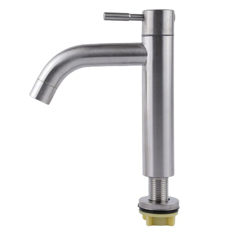 304 Stainless Steel Silver Single Cold Sink FaucetFaucet Cold Water Sink Mixer Tap Stainless Steel Faucets  Bath Faucet