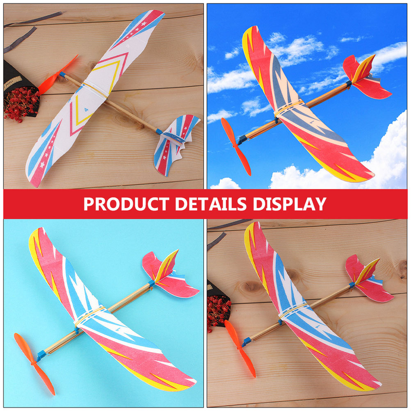 Glider Airplane Planeflying Rubber Band Planes Kidsmodelfor Aeroplane Throwing Kid Powered Airplanes Hand Favors Party Bulk