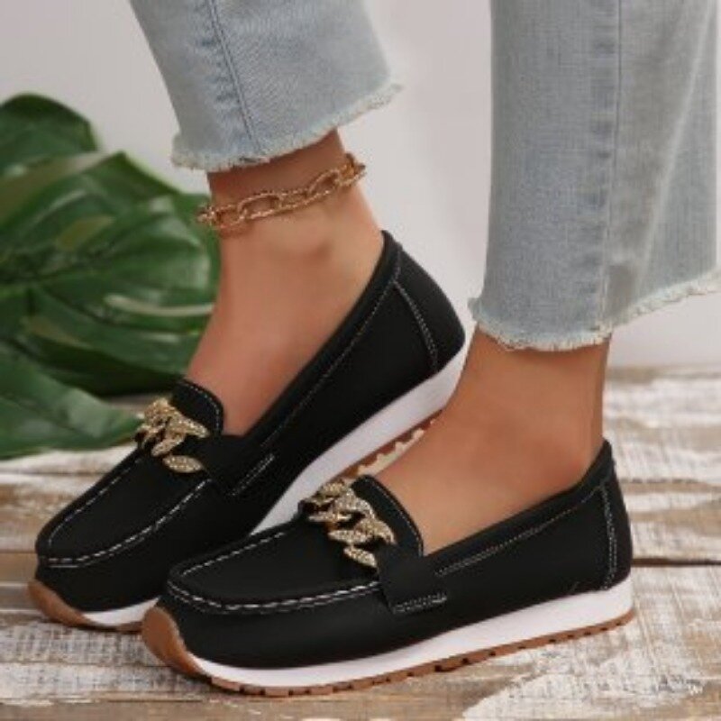Comemore New Spring Autumn Flat Shoes Soft Sole Comfortable Shallow Mouth Shoe Round Toe Women's Sneakers Summer Flats Loafers