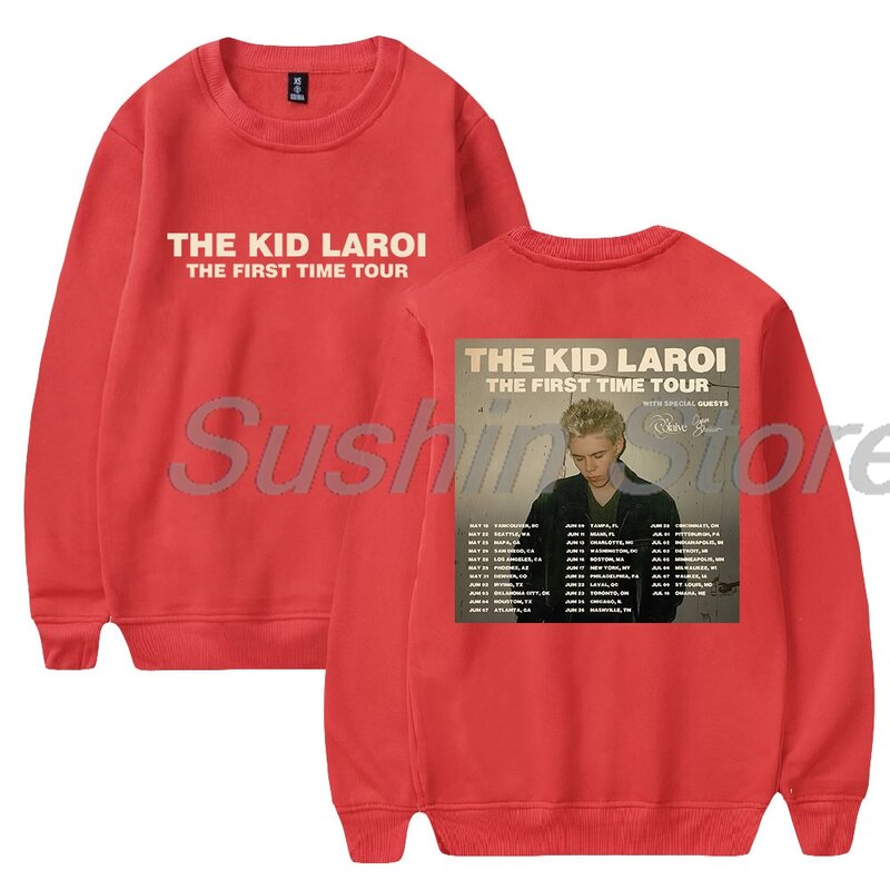 The Kid Laroi The First Time Tour 2024 Merch Unisex Streetwear z długim rękawem Kobiety Mężczyźni Bluza Hip Hop Odzież