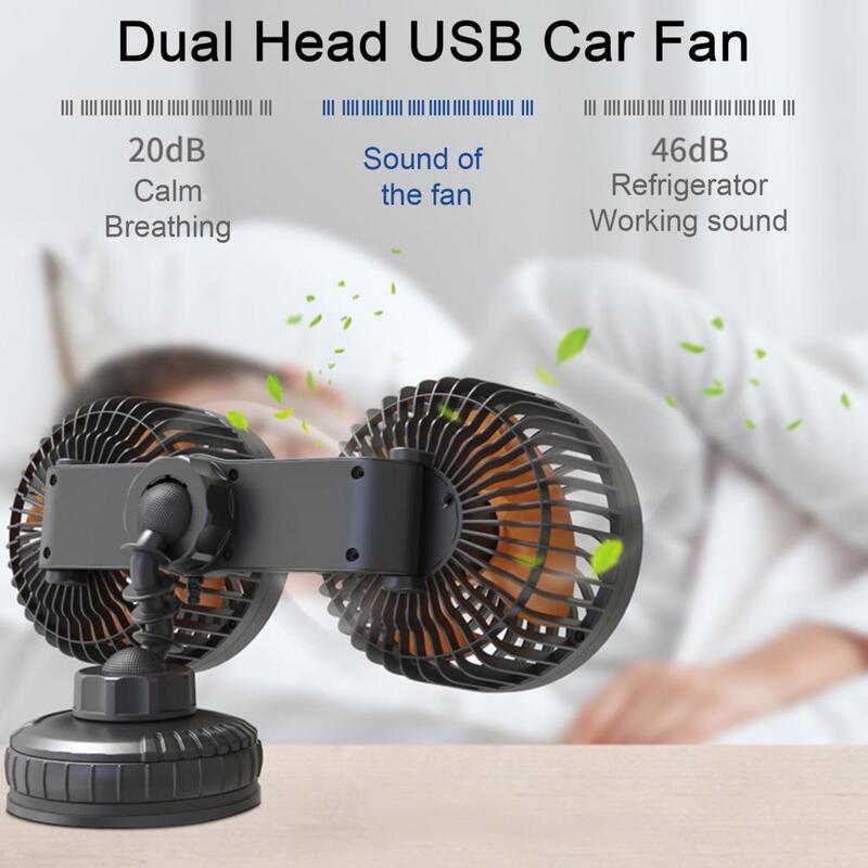 Vehicle Fan  Practical 360 Degree Rotate Plug And Play  Car Windshield Cooling Fan Auto Accessories