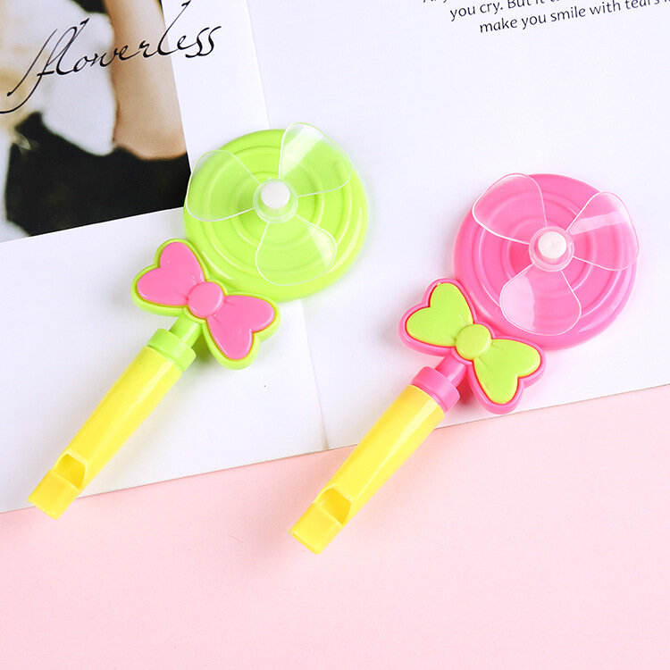 5 sztuk kreatywny Lollipop Whistle wiatraczek zabawka klasyczny nostalgiczny plastikowy przedszkole prezent urodzinowy dla dzieci