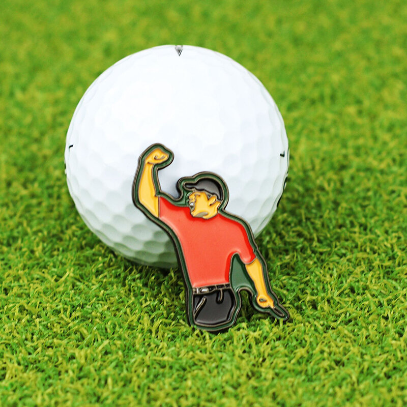 Pallina da Golf Mark con Clip per cappello da Golf marcatore in lega Golf Divot strumento di riparazione accessori da Golf Putting Green Fork Caps Clip Ball Markers