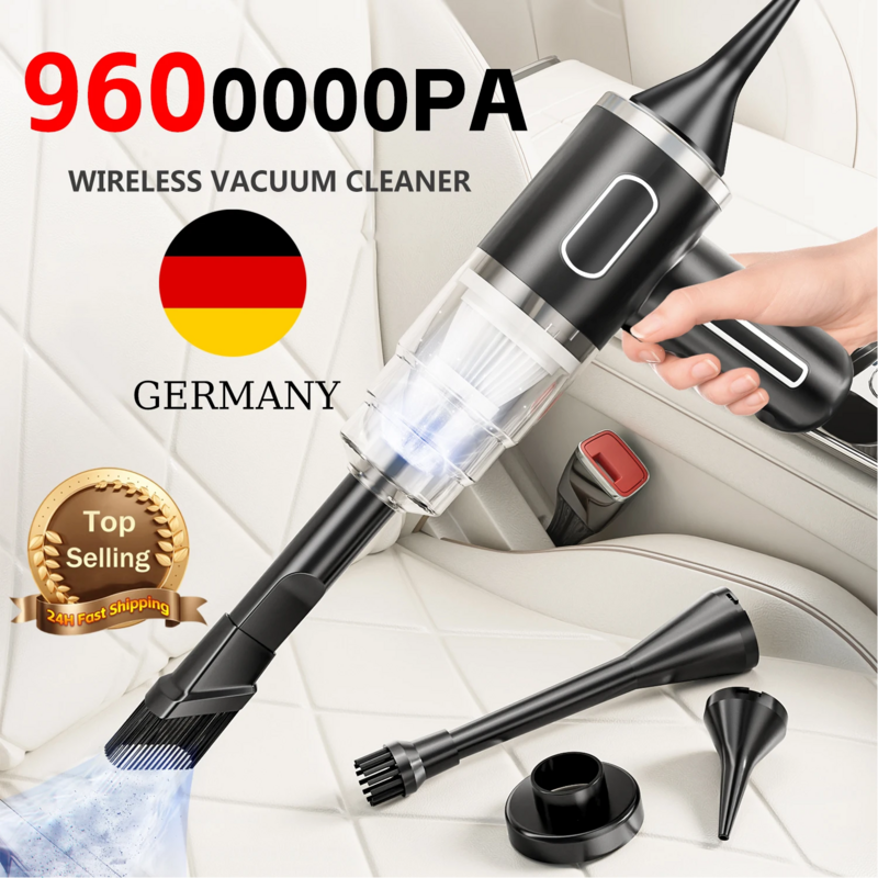 9600000Pa Wireless Car Vacuum Cleaner 5 in1 Strong Suction Dust Catcher Cordless Handheld Wet Dry Vacuum Cleaner Air Duster