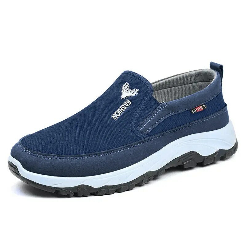 Zapatos de lona con suelas suaves para hombre, zapatillas informales transpirables, cómodas, con mangas deslizantes, Oxford