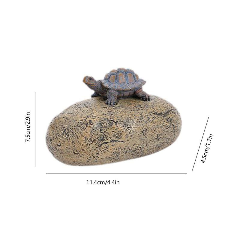 Outdoor Key Hider Fake Rock Log Turtle Statue Key Safe Holder Decorative Garden Stones With Key Hiding Devices Resin Weather