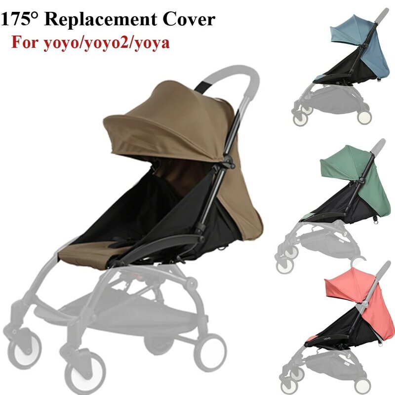 175° 3pcs/Set Stroller Accessories Hood&Mattress&Seat Cushion For YOYO/YOYO2/YOYA Babytime 1:1 Quality Canopy Cover Mattresses