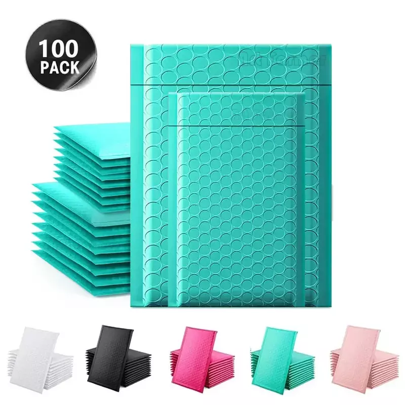 Pink Envelope Wrap Packaging Delivery Bags Mailers Blue 100pcs To Small Business Package Shipping Supplies Pack Bubble Products