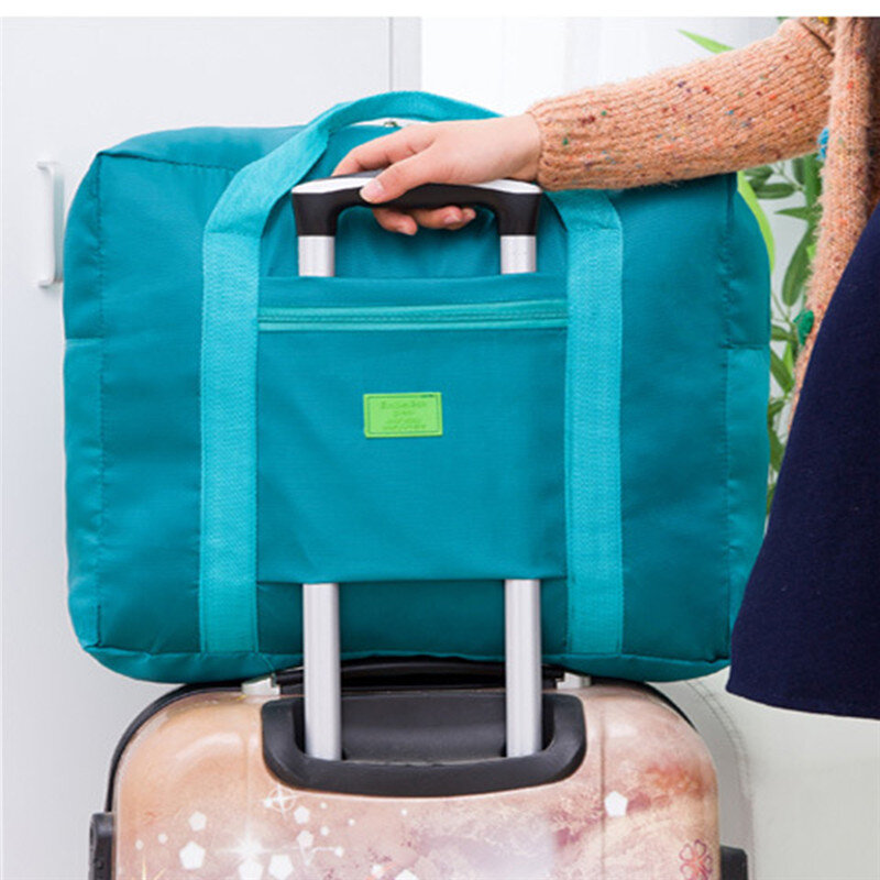 Tas lipat Travel Pouch tahan air Unisex tas tangan wanita bagasi kemasan kubus Totes tas kapasitas besar grosir