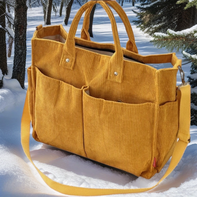 Vegan Corduroy Handbag-Eco-Friendly Corduroy Handbag-Handmade Corduroy Handbag-High-Quality Corduroy Handbag-Minimalist Corduroy