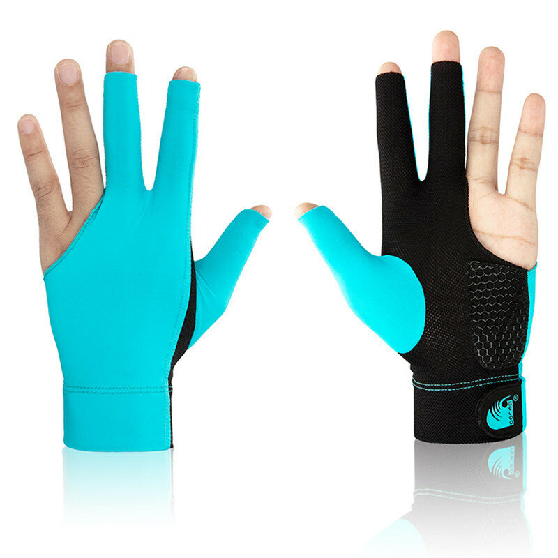 Guantes de billar transpirables de 3 dedos para hombre y mujer, accesorio de alta calidad para entrenamiento de billar, 1 piezas