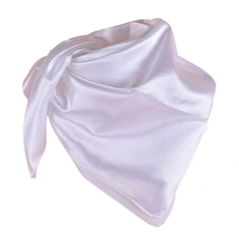Good Air Permeability  Universal Single Color Head Wrap Scarf Polyester Women Headscarf Thin   for Travel