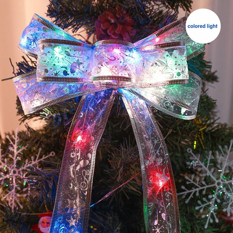 Guirxiété lumineuse dégradée de ruban de Noël, lumières LED, arbre de Noël décoratif pour les vacances, guirxiété lumineuse de mariage, 2m