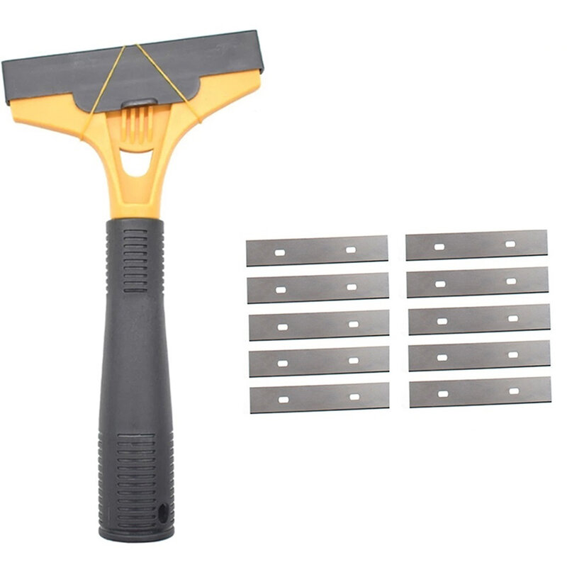 Portable Cleaning Shovel Scraper Cutter 10pcs Blades Set For Glass Floor Ceramic Tile Marble Cleaning Renovation Hand Tools