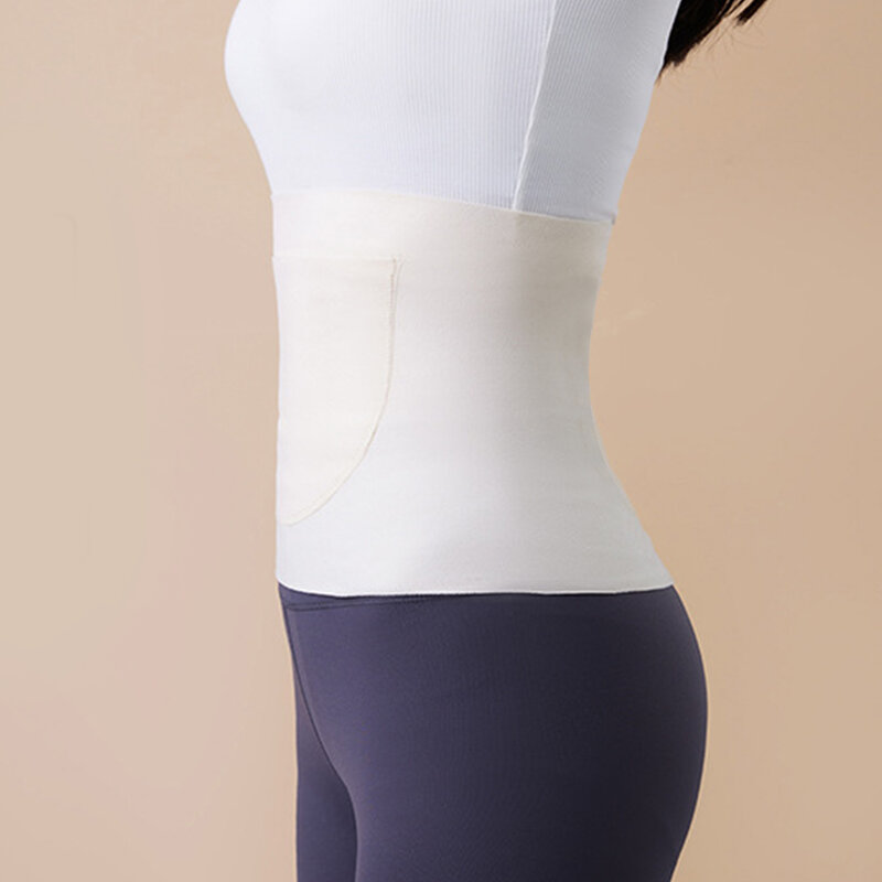 Supporto termico invernale per la vita elastico per l'addome scaldamuscoli per la schiena usura interna cintura di supporto lombare protezione per lo stomaco fascia avvolgente calda