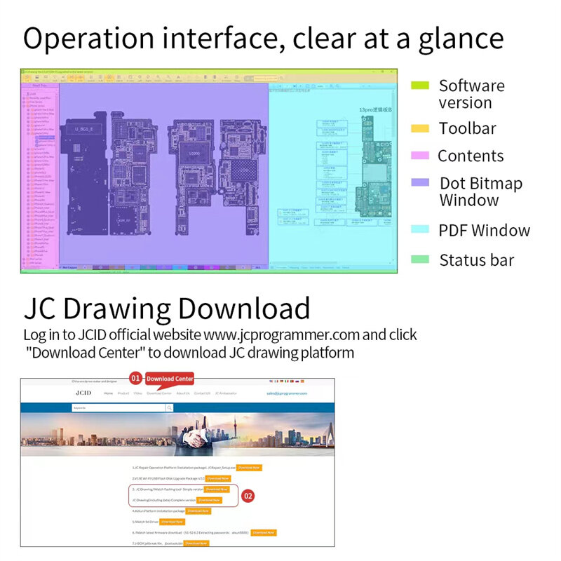 Jcid zeichnung schematisches diagramm bitmap jc zeichnung karte 1 jahr lizenz für iphone android handy logik platine reparatur zxw wxj