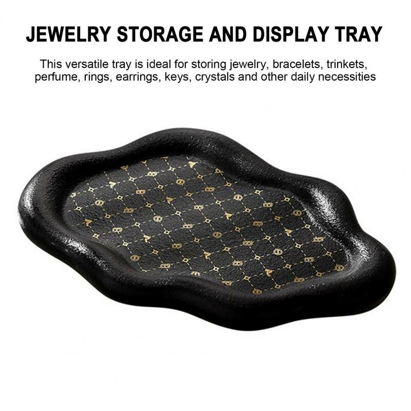 Jewelry Storage Tray Jewelry Organizer Tray Elegant Ceramic Jewelry Tray with Cloud Shape Design for Bracelets Rings Perfume