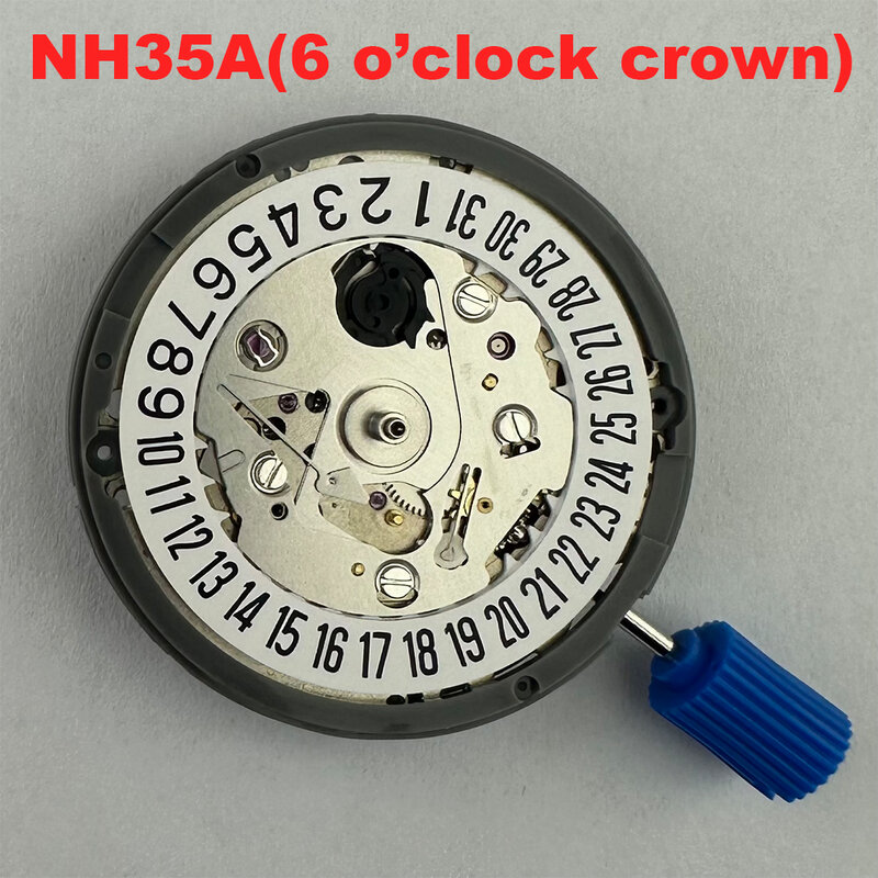 NH35A movimento meccanico alle 6 in punto NH35 Black calendar wheel Self-winding movimento ad alta precisione logo tourbillon personalizzato