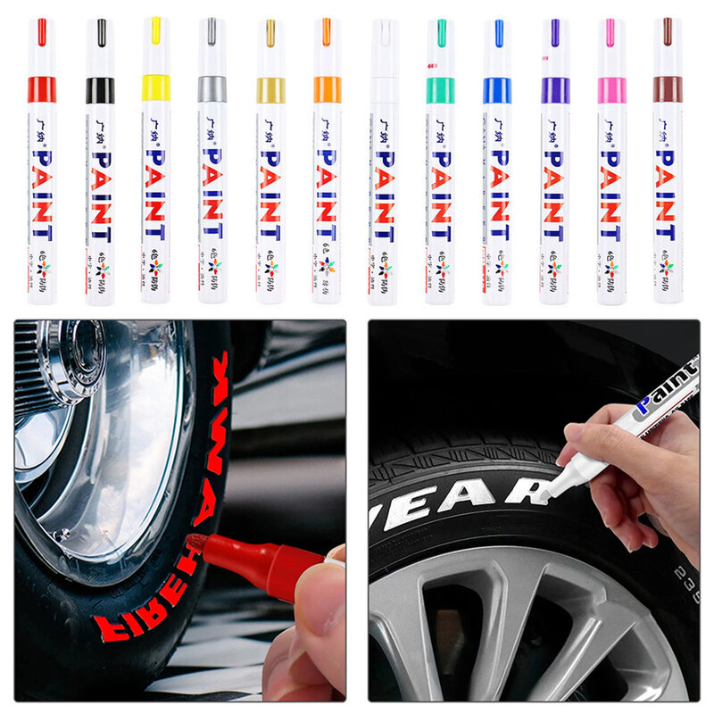 _ Масляная ручка для рисования автомобильных колес, резиновые шины для авто, полирующие металлические перманентные маркеры, граффити, на ощупь, мокрый воск для царапин