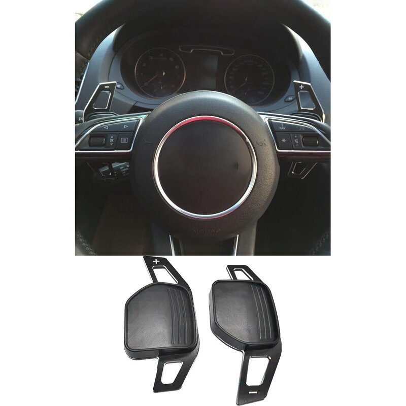 2Pcs Car Paddle Shifter Steering Wheel Extensions Shifter For-Audi A3 A4L A5 A6L A7 A8 Q5 Q7 S3 S4 S5 S6 RS3 RS4 TT