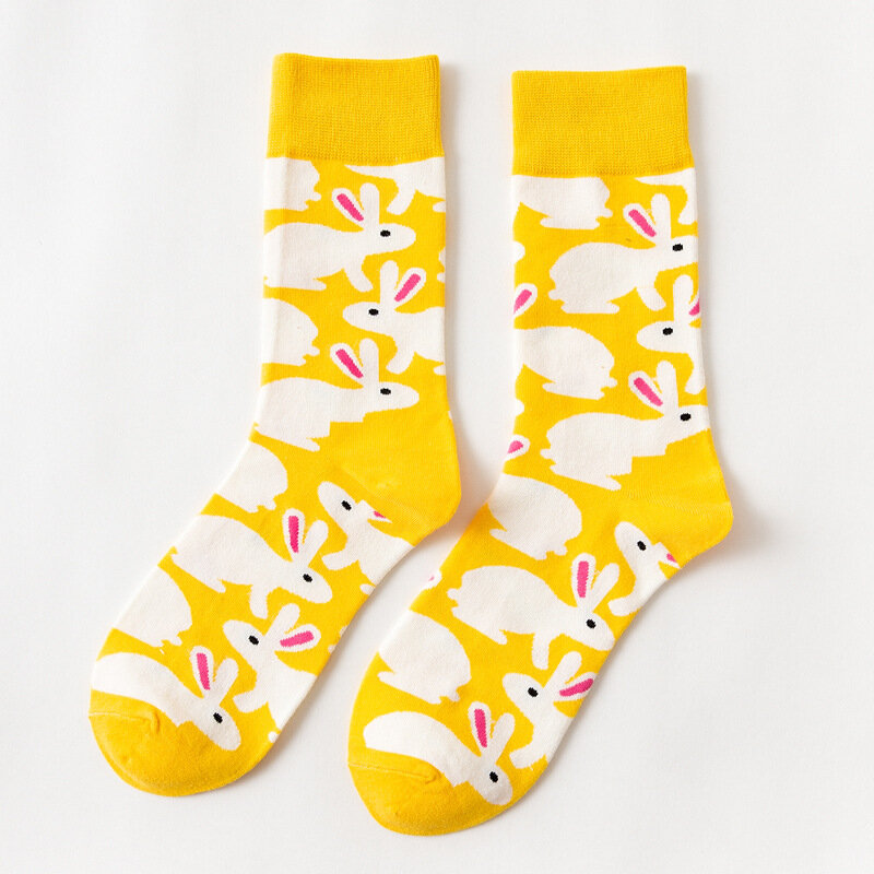 Calcetines coloridos de tendencia alta para hombre y mujer, calcetines personalizados de la serie huevo de Pascua