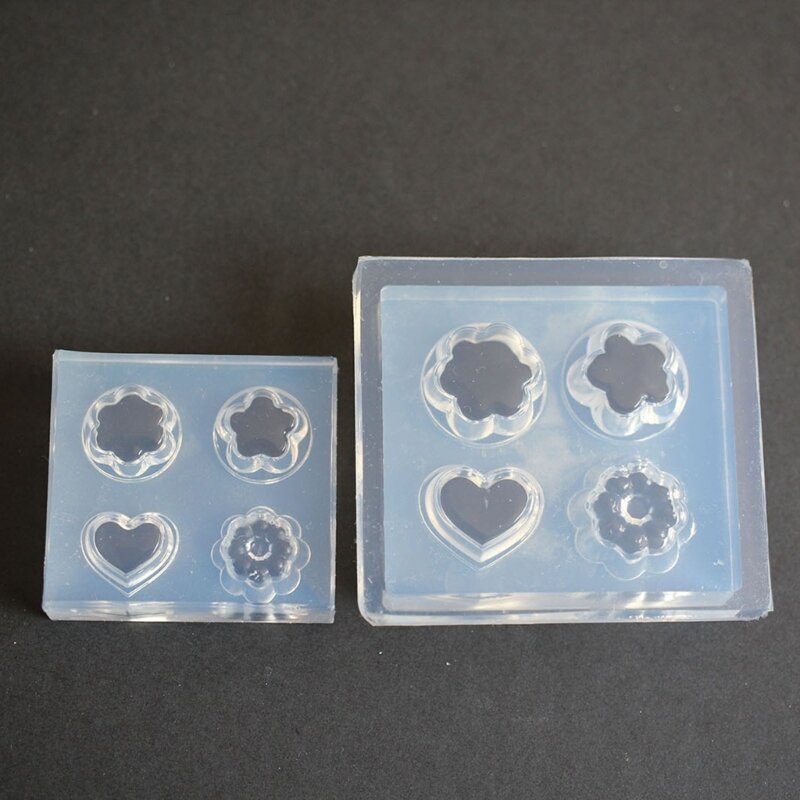 Moldes para adornos DIY silicona con forma corazón y flor, moldes artesanales para hacer a mano, envío directo