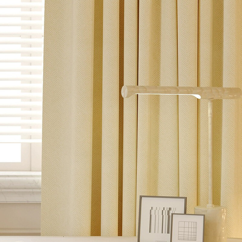 Плотные шенилловые шторы на заказ, Современные Простые жаккардовые занавески в елочку, для гостиной, столовой, спальни