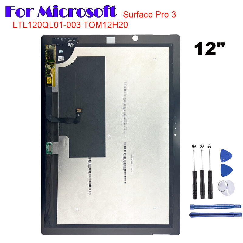 12" AAA+ For Microsoft Surface Pro 3 Pro3 1631 120QL01-003 V1.1 LCD Display Touch Screen Digitizer Glass Assembly Repair
