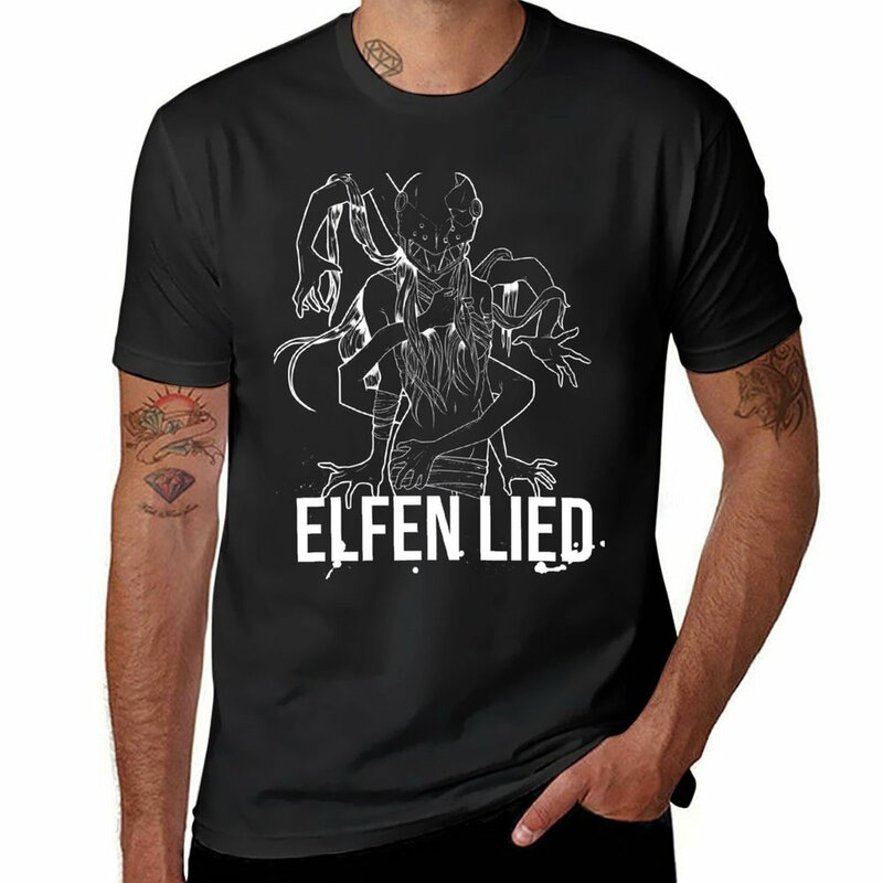 Elfen Lied t-shirt funnys magliette grandi e alte oversize per uomo