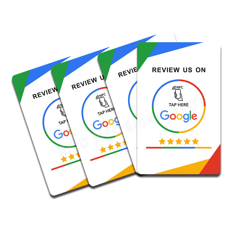 Google Trustpilot Tripadvisor 리뷰용 NFC 탭 카드, NTAG215, 504 바이트 NFC 지원, Google 리뷰용 카드