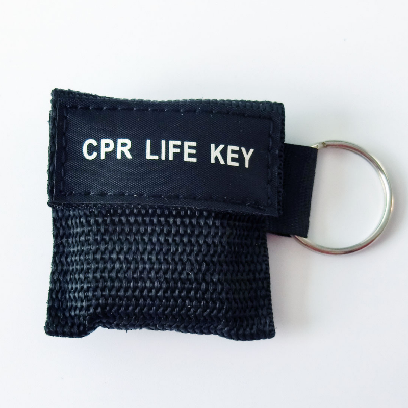 Masker Oksigen Darurat Pernapasan Buatan Portabel Pelindung Wajah CPR Gaya Gantungan Kunci Persediaan Kit Pertolongan Pertama Perjalanan Mobil