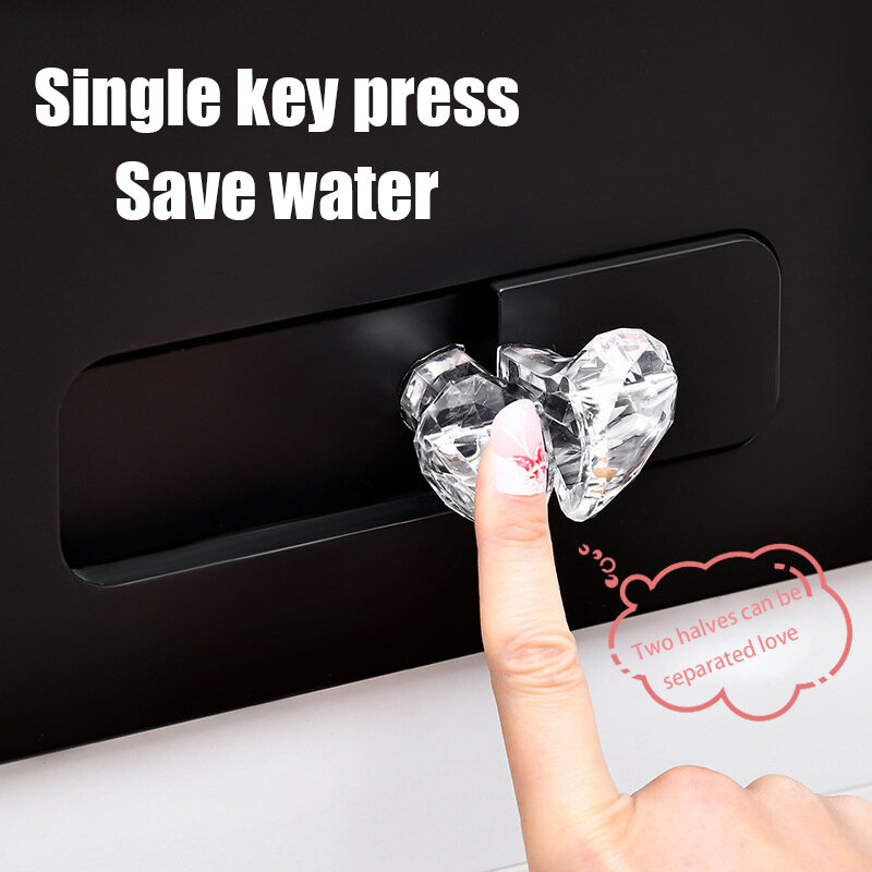 Siège de toilette transparent en forme de cœur, presse multifonctionnelle, assistance au bouton précieux, bouchon de levage