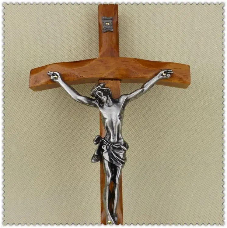 คริสเตียนคริสเตียนกิจกรรม Cross Crucifix 30*16ซม.Relics ประณีตสัก Rood พระเยซูครอสรูป Jesu Lamb Of God ตัวเลข