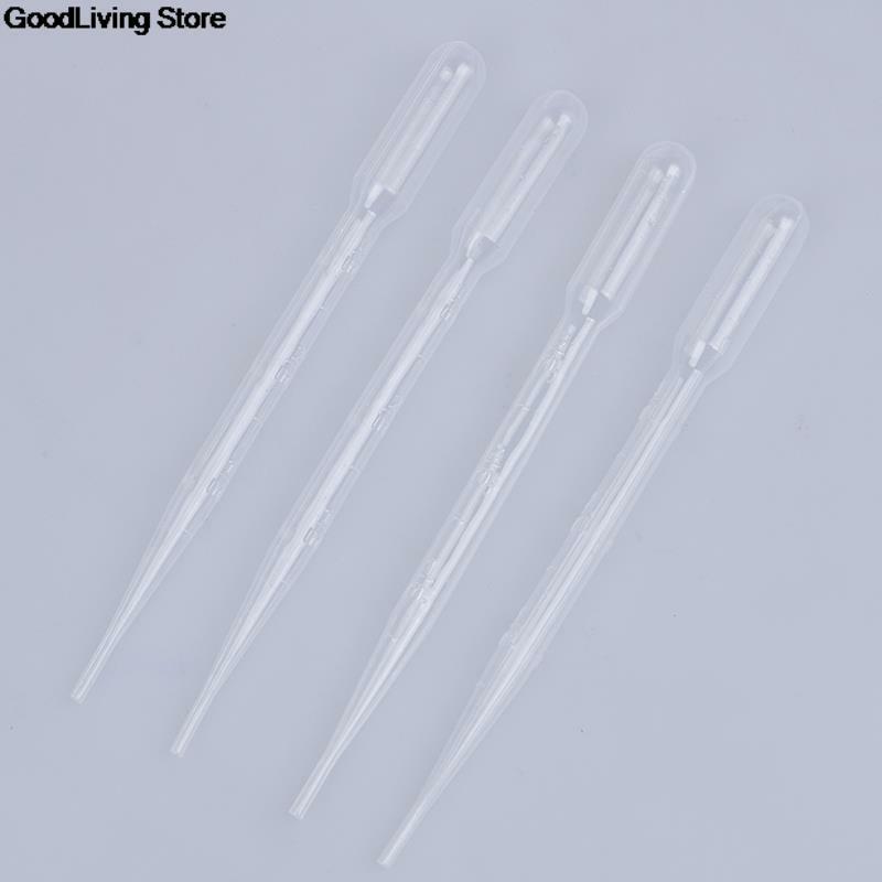 4PCS 3ml Painting Accessory Transfer Makeup Pipettes Dropper Plastic Laboratory Tools Disposable Graduated Polyethylene