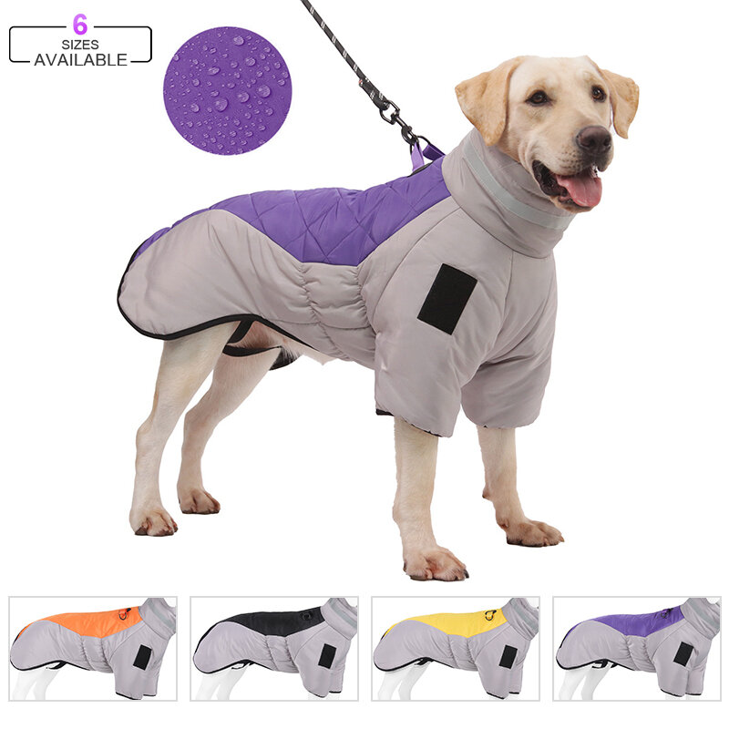 犬のダウンジャケット,暖かい犬の服,防水,中型,大型の服,2022