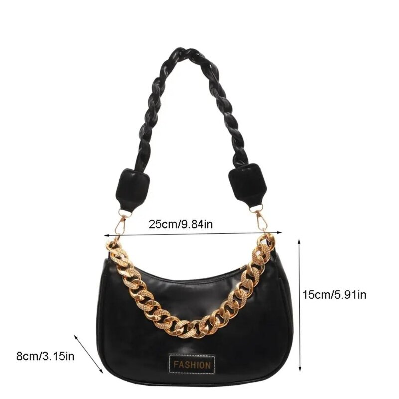 PU Leather Chain Shoulder Bag Small Square Bag Messenger Bag Underarm Bag Small Bag Phone Bag PU Leather Crossbody Bag Girl