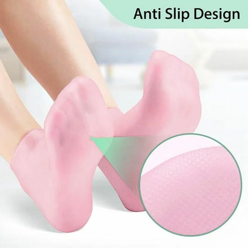 Calcetines hidratantes de silicona para aliviar el dolor, calcetines hidratantes para el cuidado de la piel muerta, antigrietas