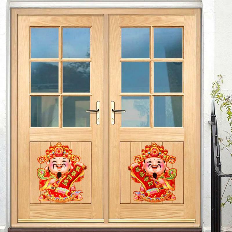 3D God Of Fortune Lunar New Year wall Decorations 2024 Chinese Spring Festival Stickers Chinese Dragon Year Home Decor Supplies