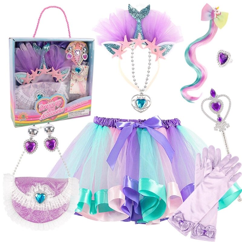 Prinses Verkleedkleding voor kleine meisjes Inclusief handschoenen Handtas Speelgoedgeschenken DropShipping