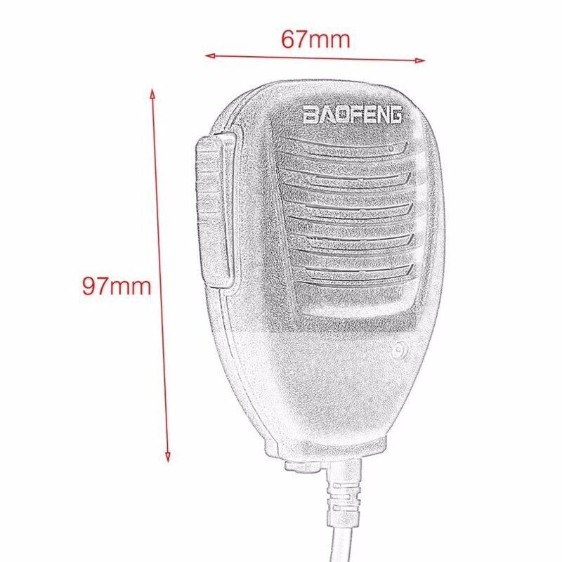 Baofeng mikrofon genggam BF-888S, Speaker BF-888S UV5R dua arah radio jarak jauh untuk UV82 8D 888S 5R 5RE 5RA kepala MIK