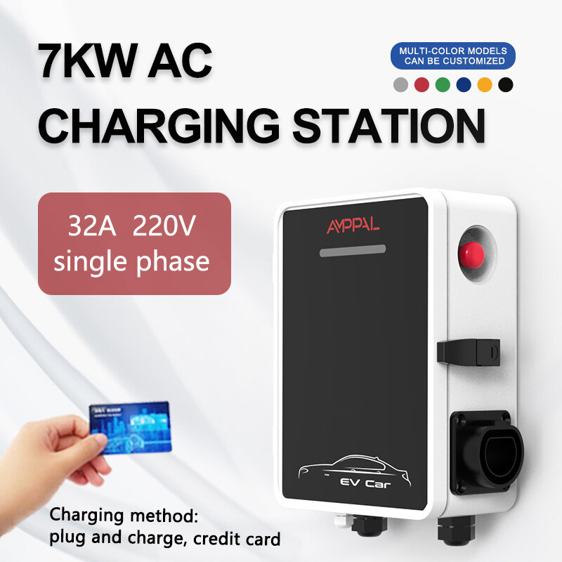 AMPPAL-Chargeur portable 7KW EV GBT, station de recharge pour véhicule électrique domestique, OCPP 16A
