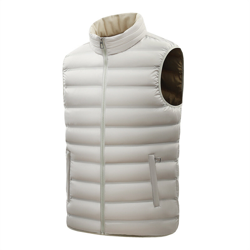 Doudoune coupe-vent en coton pour hommes, manteau décontracté, gilet chaud épais, mode automne et hiver