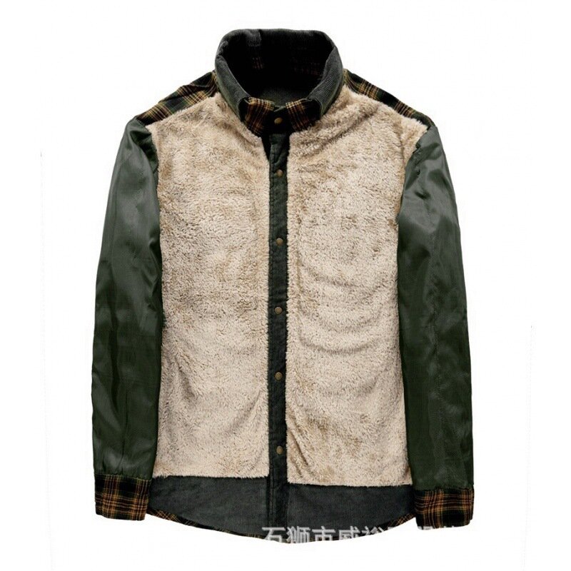 2022 유행 긴 소매 기본 캐주얼 셔츠 재킷, 두꺼운 면화 따뜻한 남성 가을 겨울 재킷 하라주쿠 격자 무늬 코트 재킷 남성
