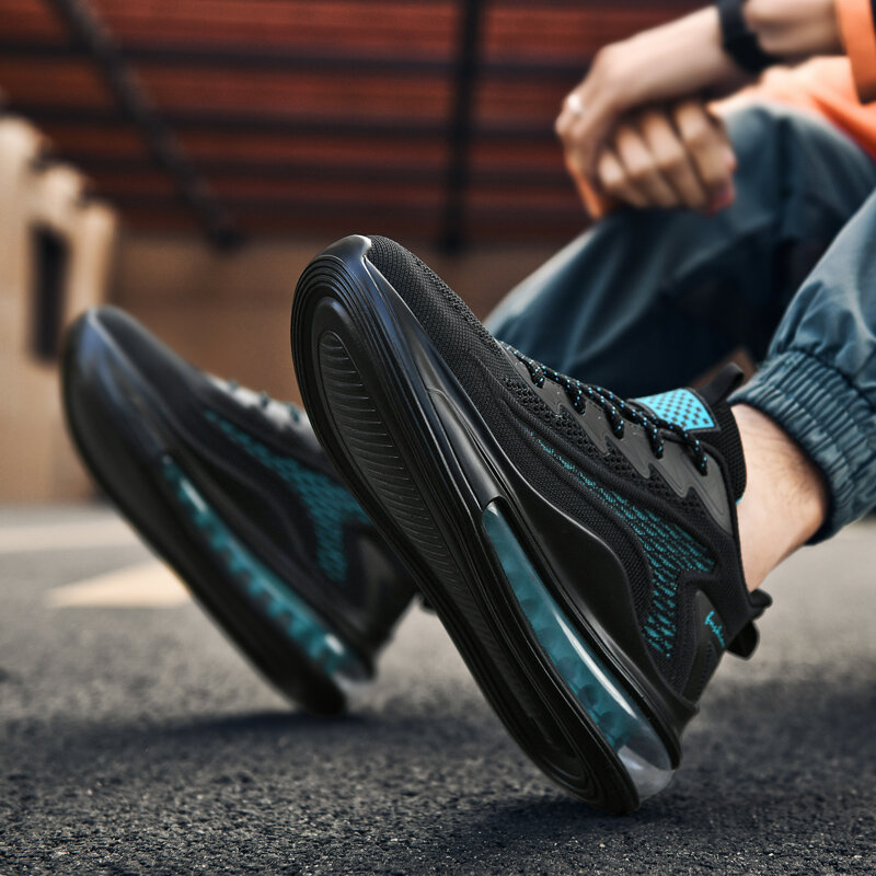 2022 nuove scarpe da ginnastica professionali con cuscino d'aria da uomo scarpe da corsa in rete scarpe da basket classiche da pista e da campo da uomo di moda