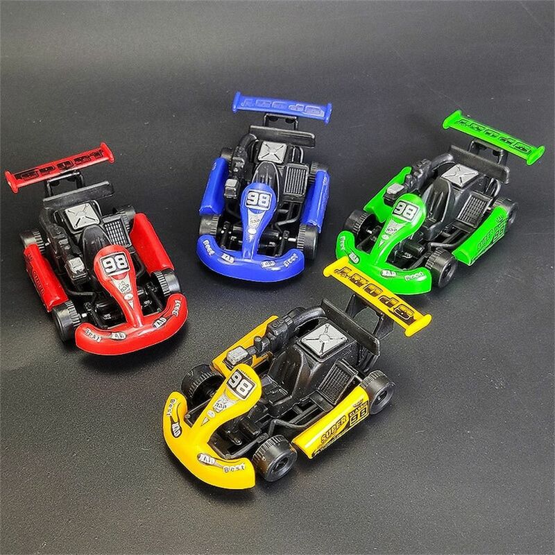 Vierwielig Terugtrekken Auto Kids Cadeau Voertuig Speelgoed Kleurrijk Racing Model Kart Cartoon Mini Raceauto Speelgoed Educatief Speelgoed