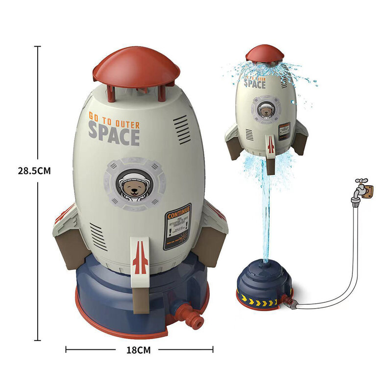 Mainan peluncur roket luar ruangan mainan angkat tekanan air roket menyenangkan di taman rumput semprotan air mainan untuk anak-anak