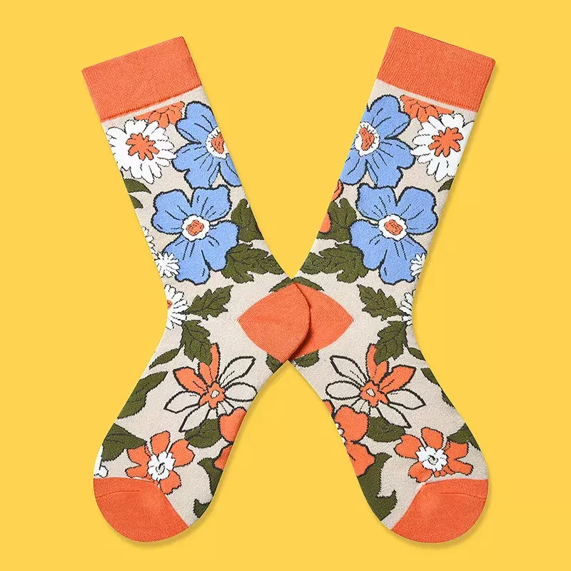Забавные мужские и женские модные носки в стиле Харадзюку с фруктами, милые дизайнерские носки с мультипликационным принтом, брендовые дизайнерские носки для пар