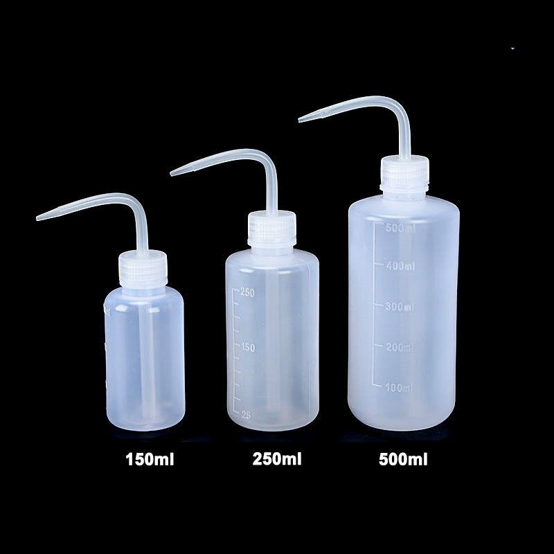Büro laborgeräte Mess flasche Kapazität sauber transparent weiß Kunststoff Seife Flüssigkeit Quetsch flasche 150/250/500ml